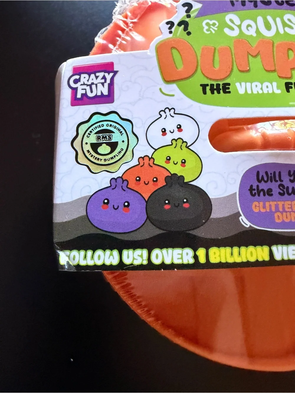 New & Sealed Mystery Squishy Dumpling RMS Glitter Pumpkin Series 4 Halloween